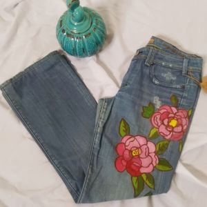 Yanuk Distressed Hand Painted Jeans.